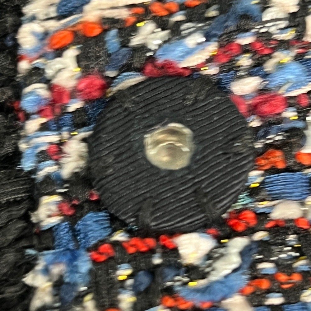 Ann Taylor‎ Multicolor Button Jacket Fringe Fiesta Tweed Small Petite NEW - Picture 12 of 16